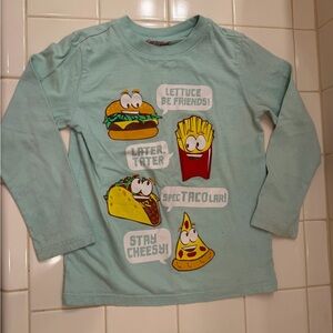 Cat & Jack Food Humor Boys T Shirt size XS 4/5